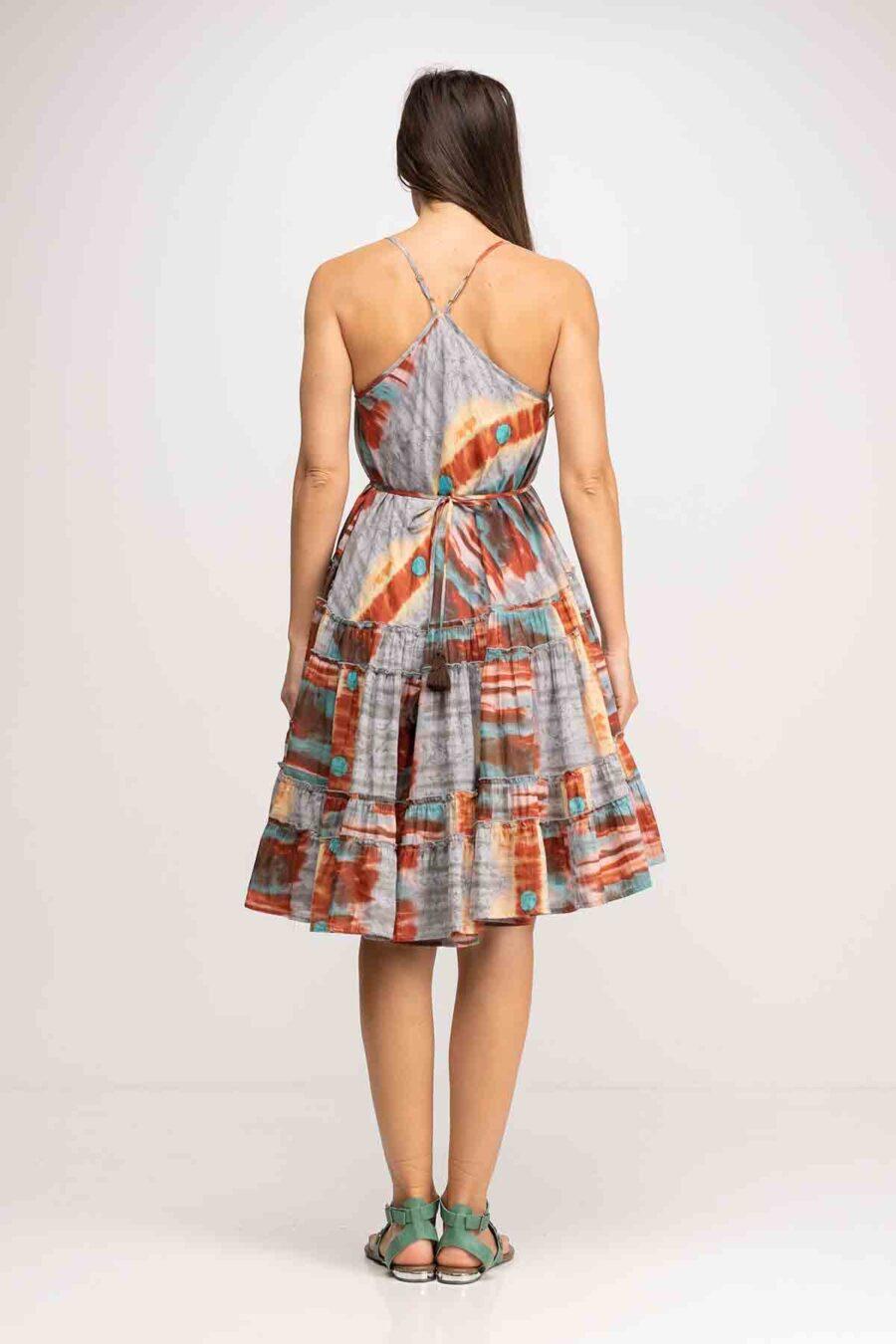 Peace&love By Calao VESTIDO CORTADO AL BIES LARGO TIE DYE