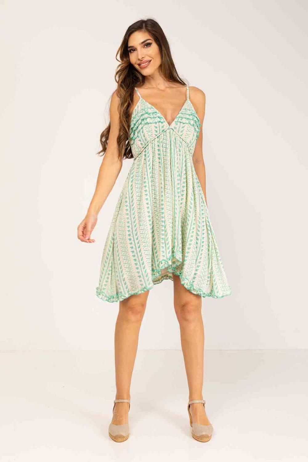 peace&love by calao VESTIDO CORTO TIRANTES Y CUELLO EN V