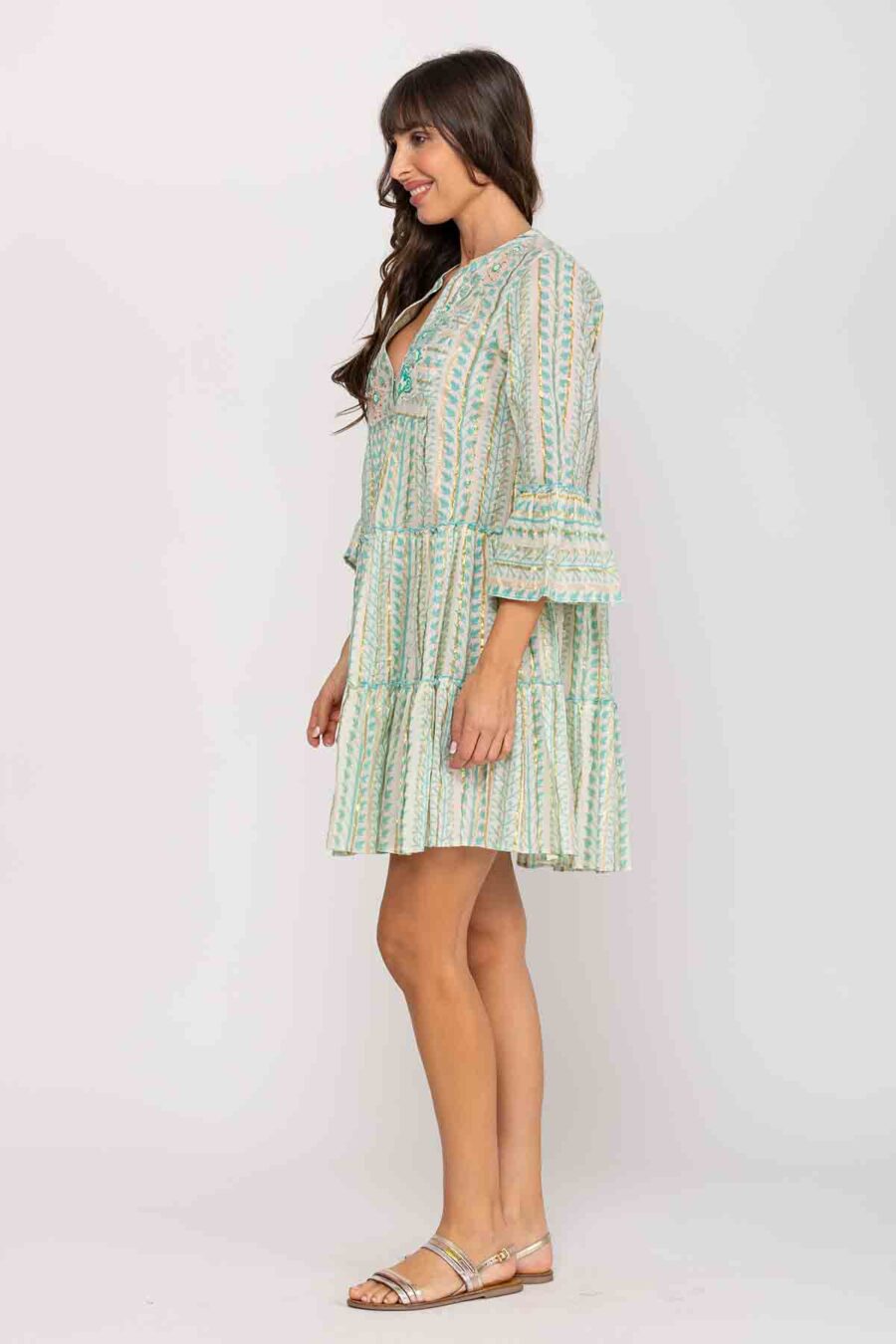 Peace&love By Calao VESTIDO CUELLO MAO CON ESTAMPADO