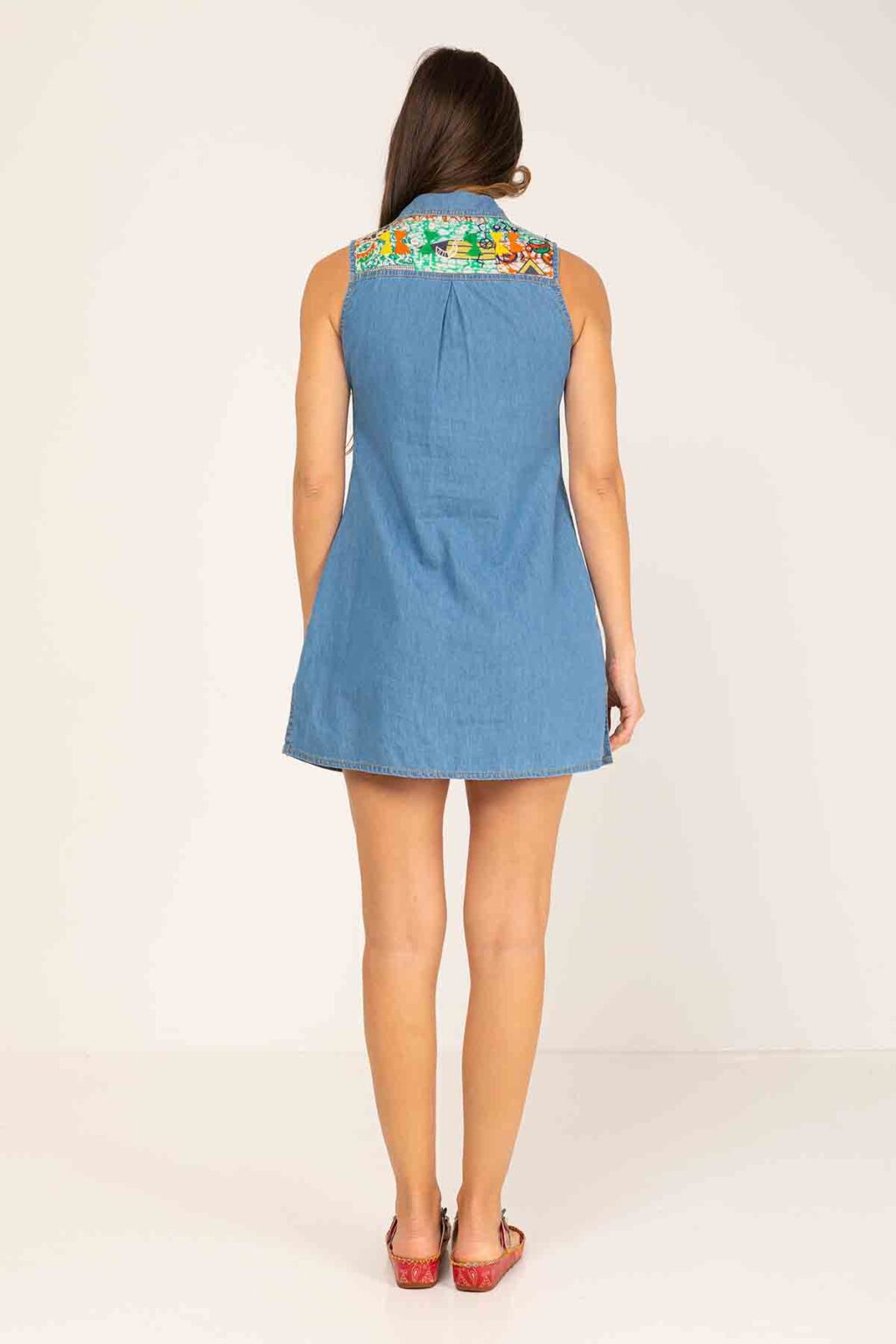 Peace&love By Calao VESTIDO DENIM ESTILO CAMISERO SIN MANGAS