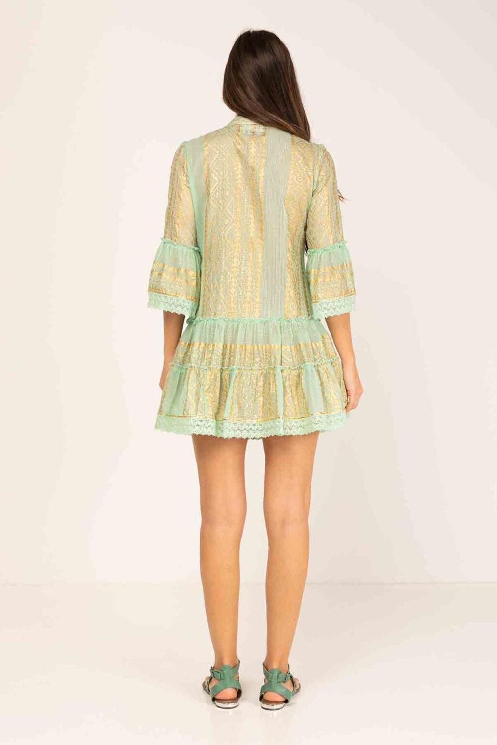 Peace&love By Calao VESTIDO ESTAMPADO CORTO ESTILO ROCOCO