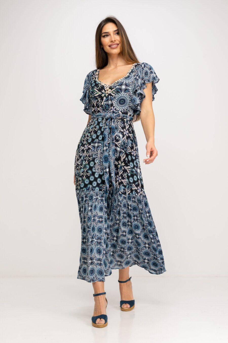 Peace&love By Calao VESTIDO LARGO CON MIX DE ESTAMPADOS