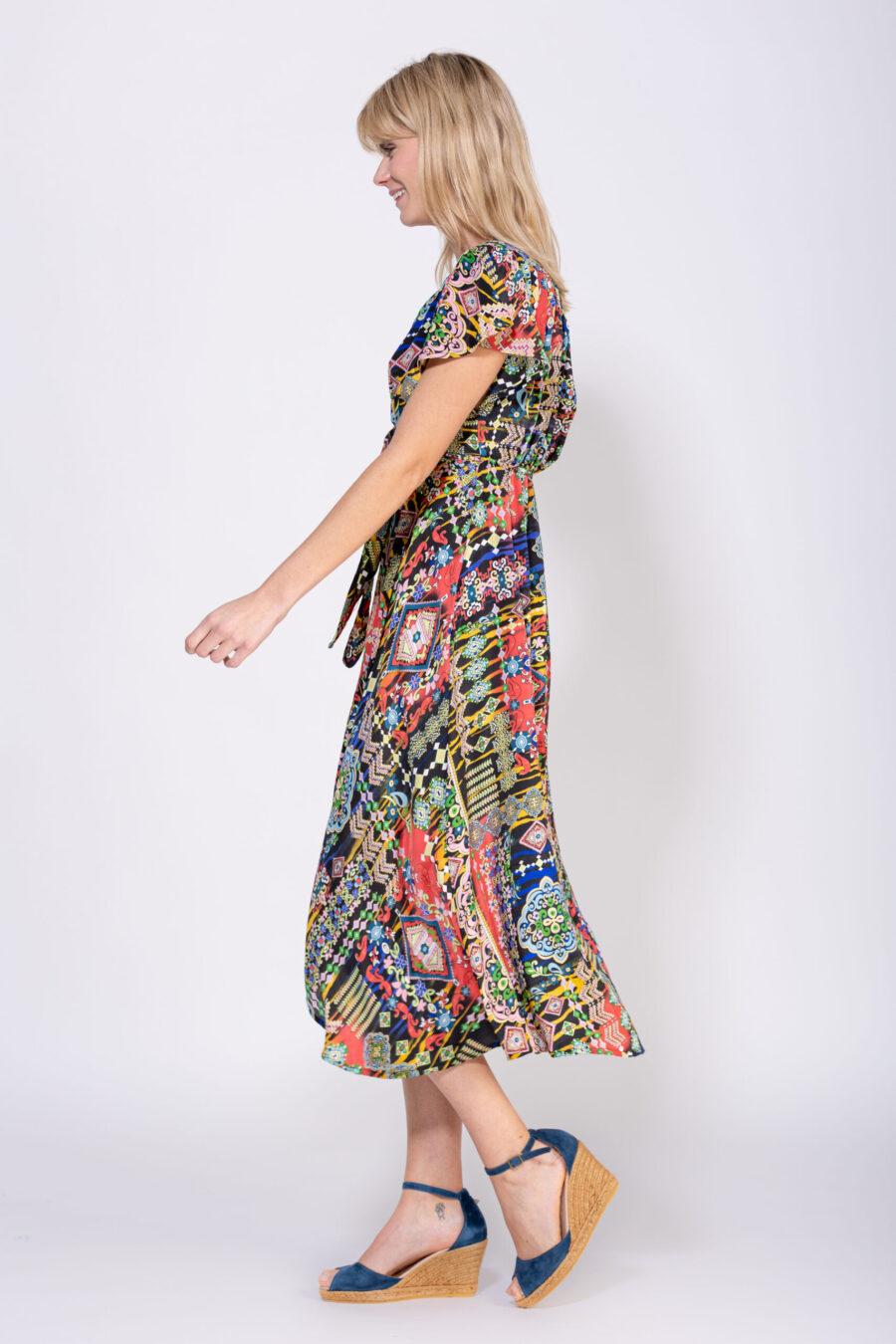 Peace&love By Calao VESTIDO LARGO CRUZADO ESTAMPADO