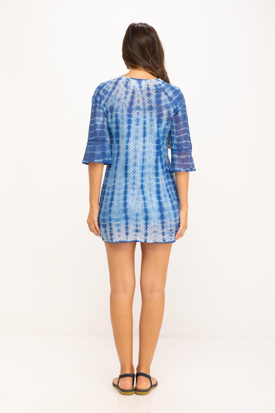 Peace&love By Calao VESTIDO TIE DYE EN TEJIDO CALADO TIPO CROCHET