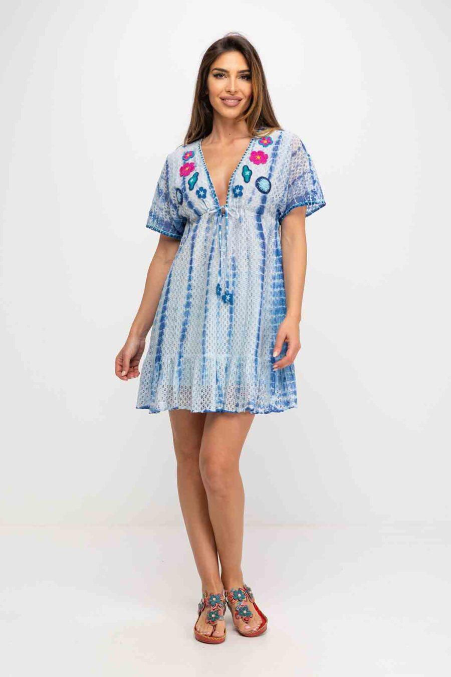 peace&love by calao VESTIDO TIE DYE EN TEJIDO CALADO