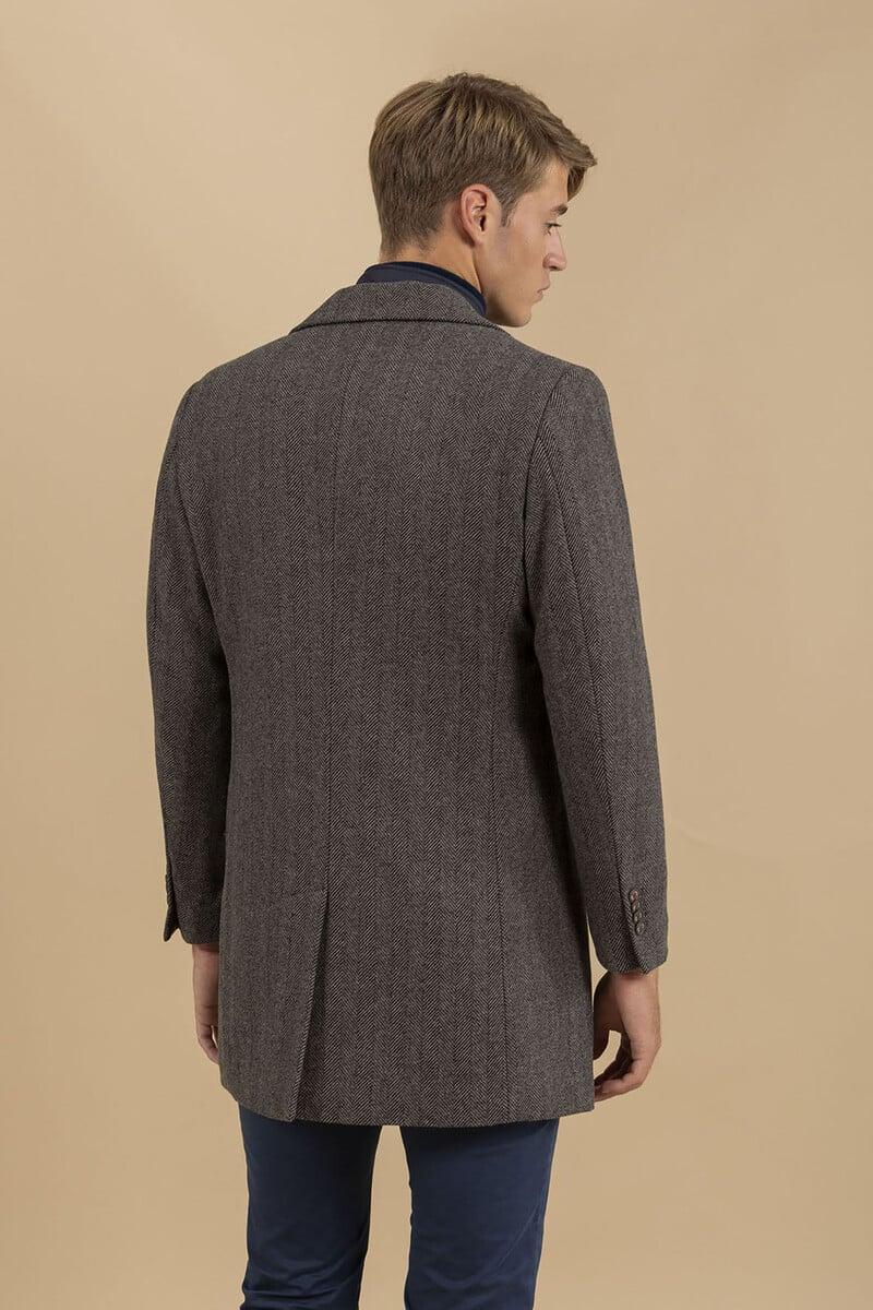 Pedro Del Hierro Abrigo De Espiga Pechera Desmontable