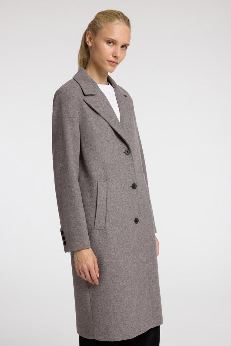 pedro del hierro Abrigo de paño Midi confeccionado con algodón reciclado