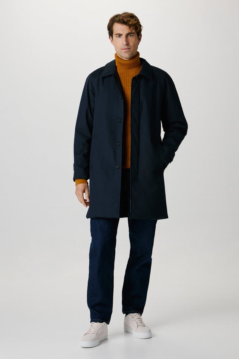 Pedro Del Hierro Abrigo Repelente Al Agua Confeccionado 100% Con Algodón Orgánico