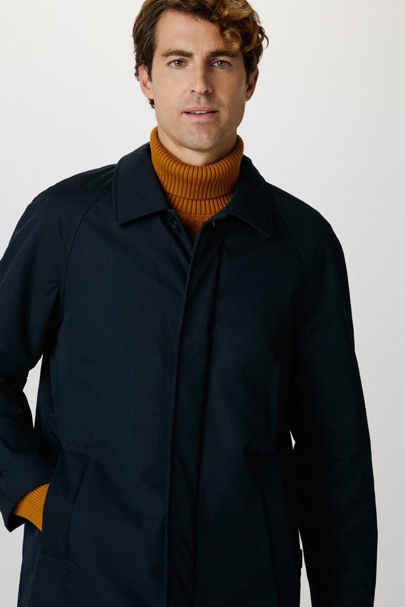 Pedro Del Hierro Abrigo Repelente Al Agua Confeccionado 100% Con Algodón Orgánico