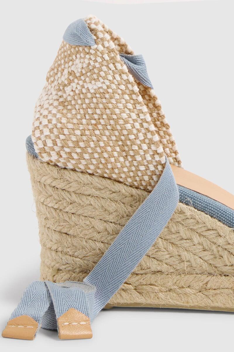 Pedro Del Hierro Alpargata Carina Con Cuña Elaborada En Lona