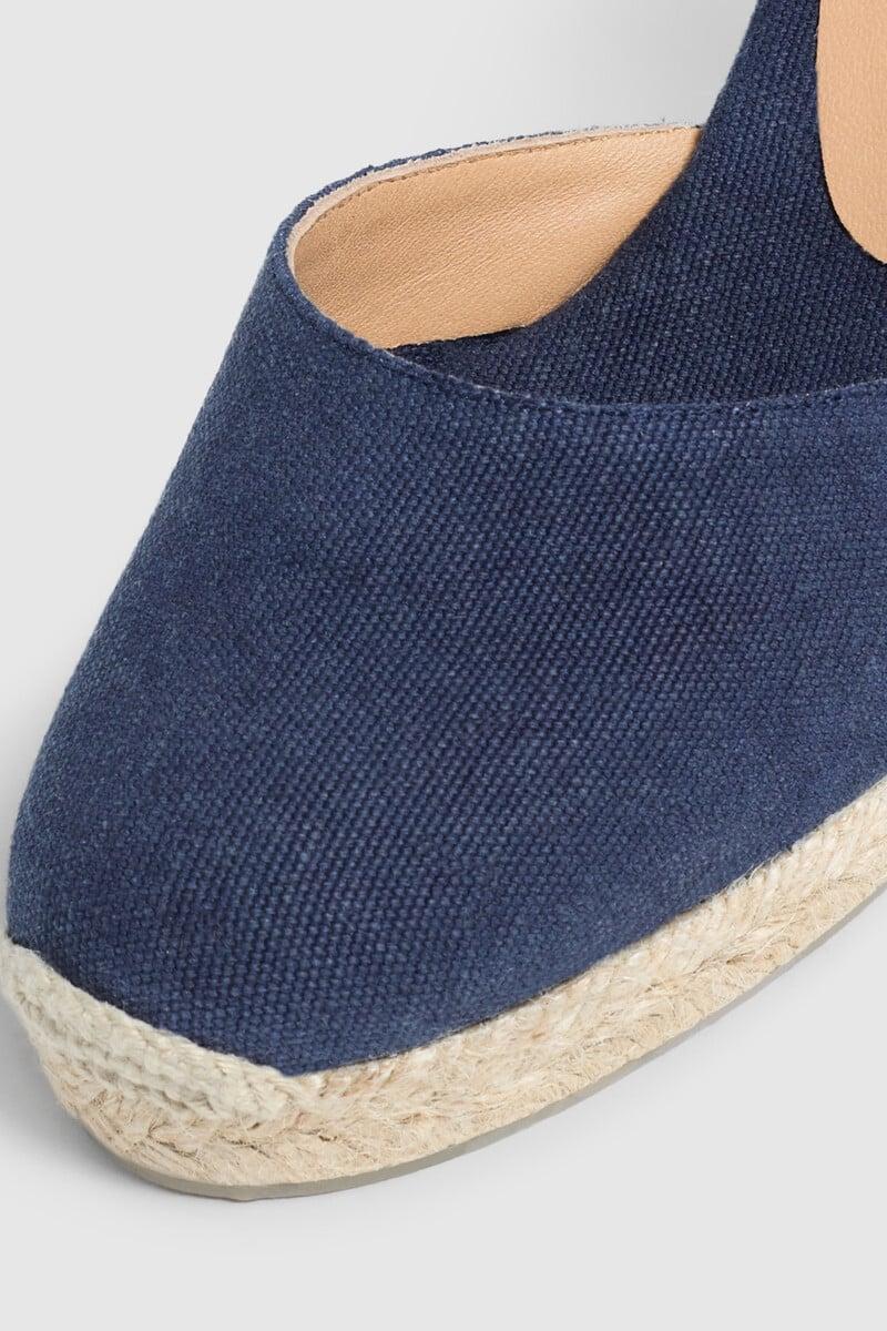 Pedro Del Hierro Alpargata Carina Con Cuña Elaborada En Lona