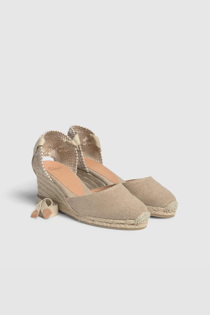 Pedro Del Hierro Alpargata Carina Con Cuña Elaborada En Lona