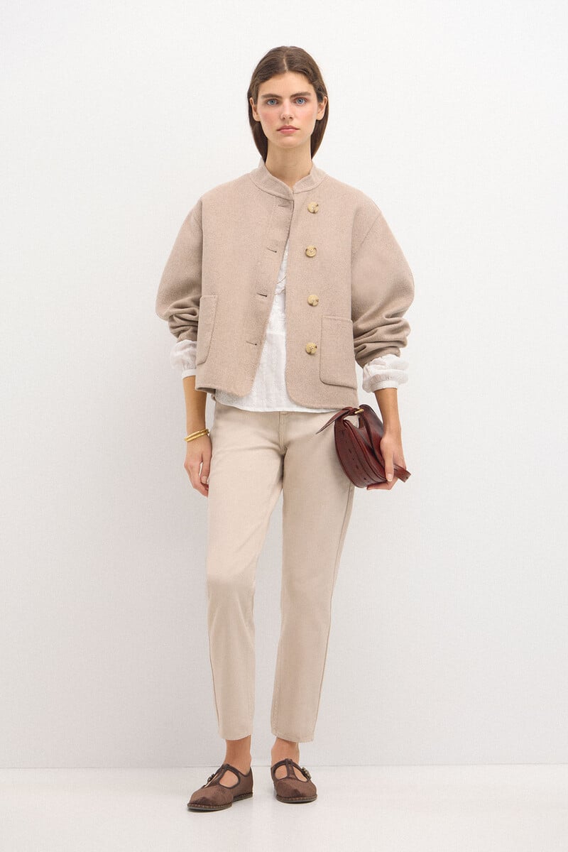 pedro del hierro Amanda. Abrigo corto de landa doble cara