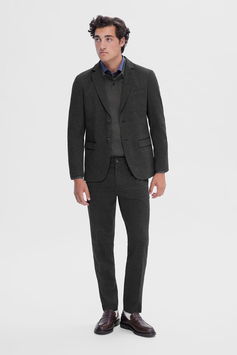 pedro del hierro Americana de hombre slim fit tejido estilo jersey