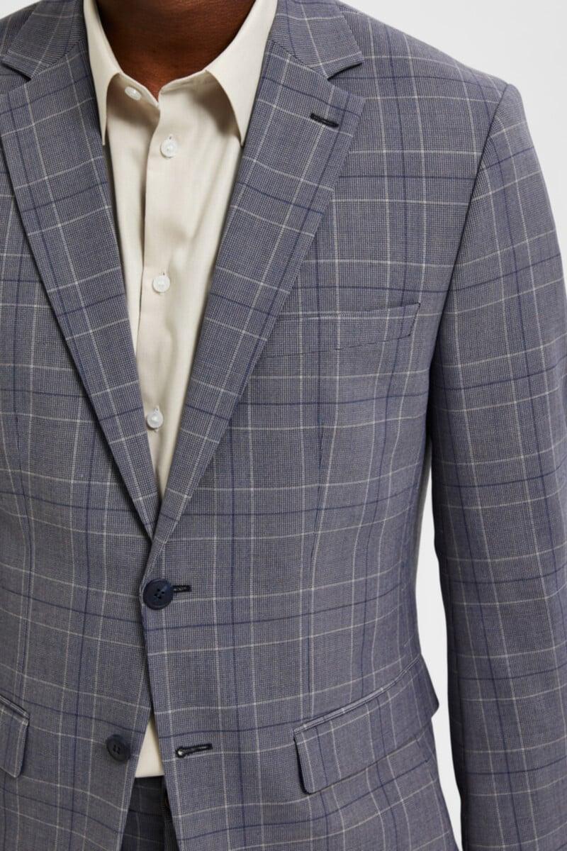 Pedro Del Hierro Americana Slim Fit De Cuadros Con Bolsillos