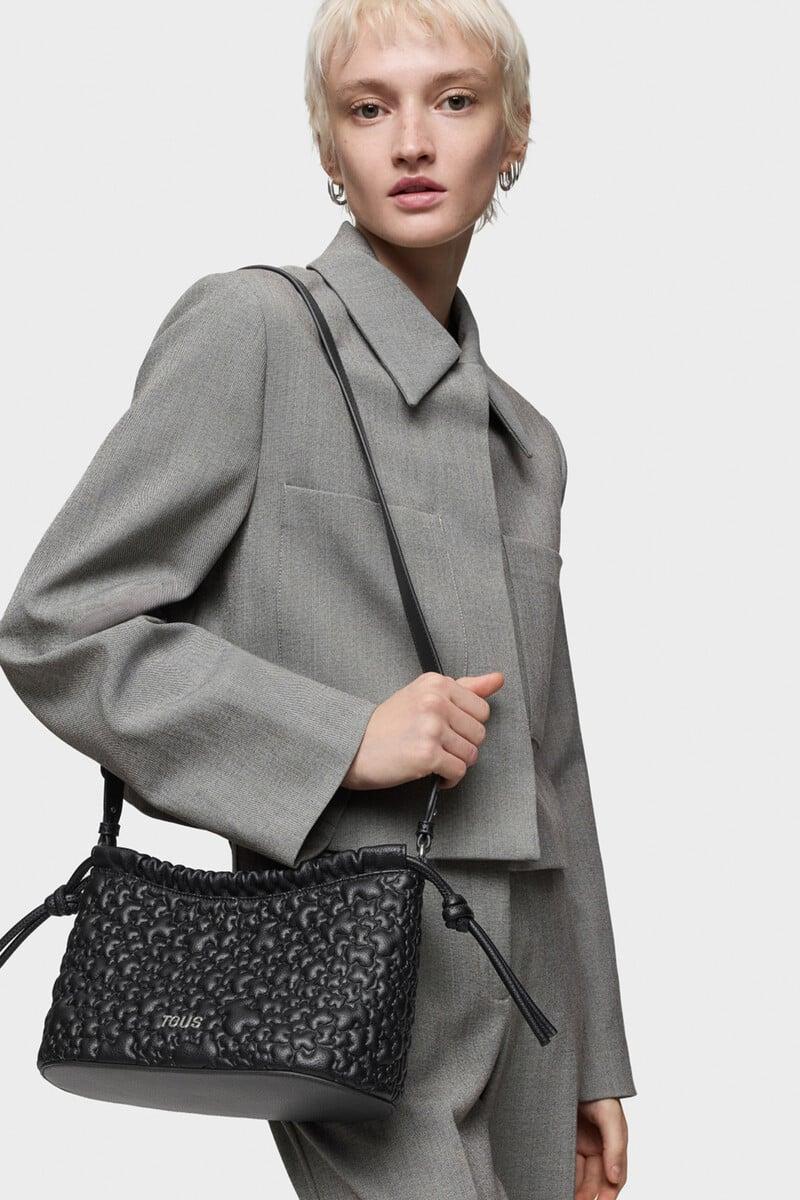 pedro del hierro Bandolera mediana negra TOUS Puffy Bear