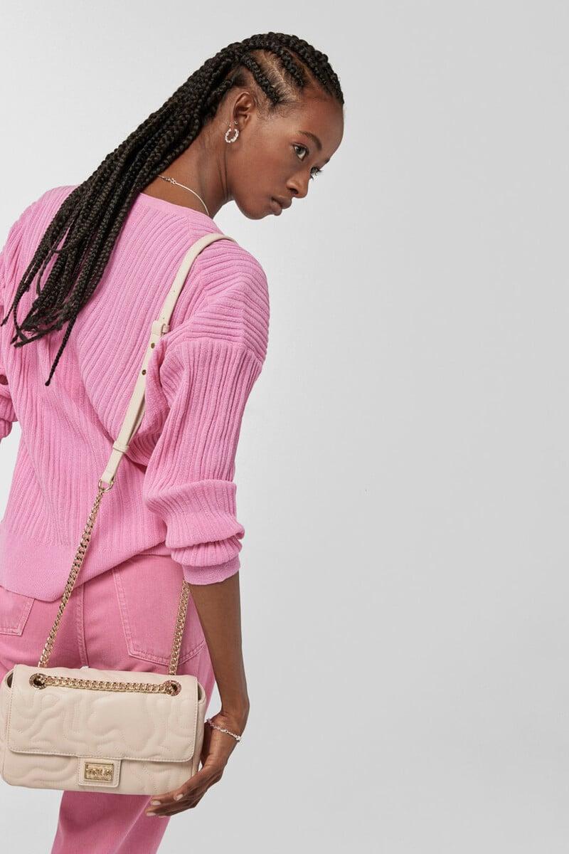 Pedro Del Hierro Bandolera Pequeña Con Solapa Kaos Dream Beige