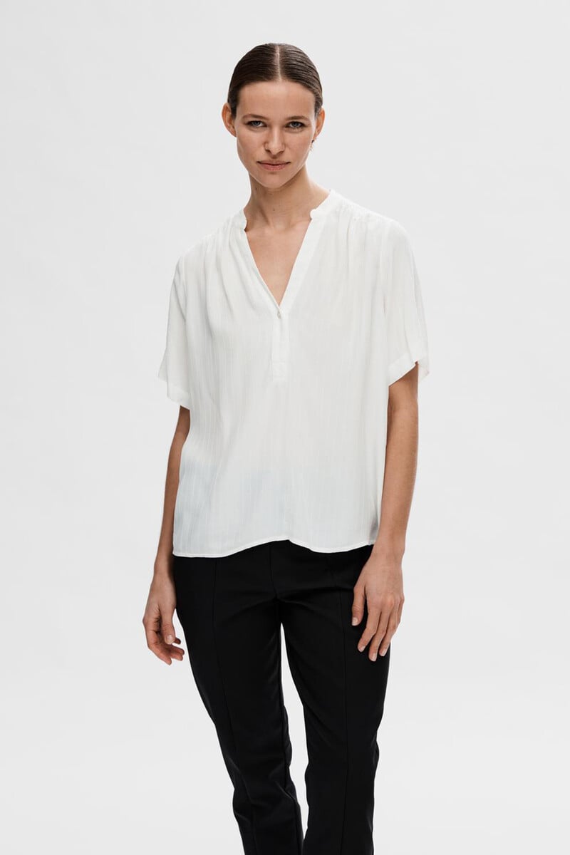 Pedro Del Hierro Blusa De Manga Corta Confeccionada Con Viscosa Ecovero