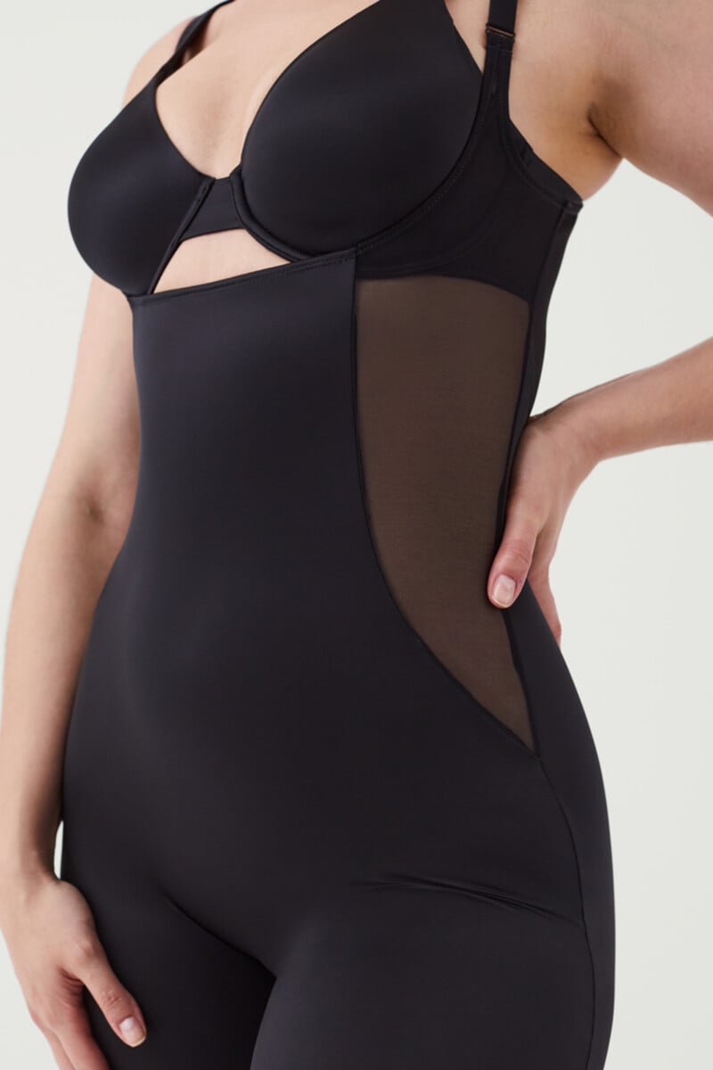 Pedro Del Hierro Body Pantalón Por Debajo Del Pecho Tul Y Satén Shaping Satin