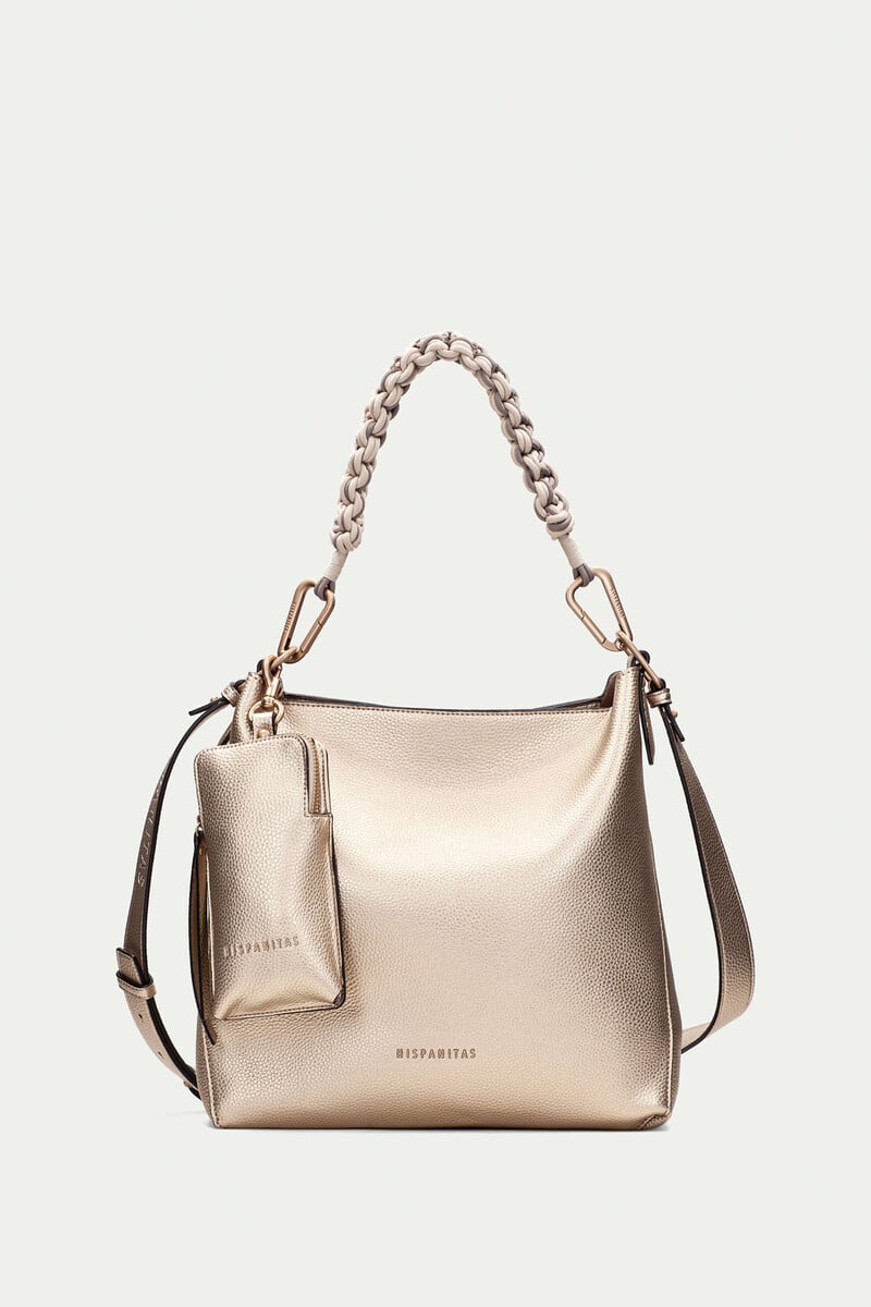 pedro del hierro Bolso de hombro asa trenzada artesanal