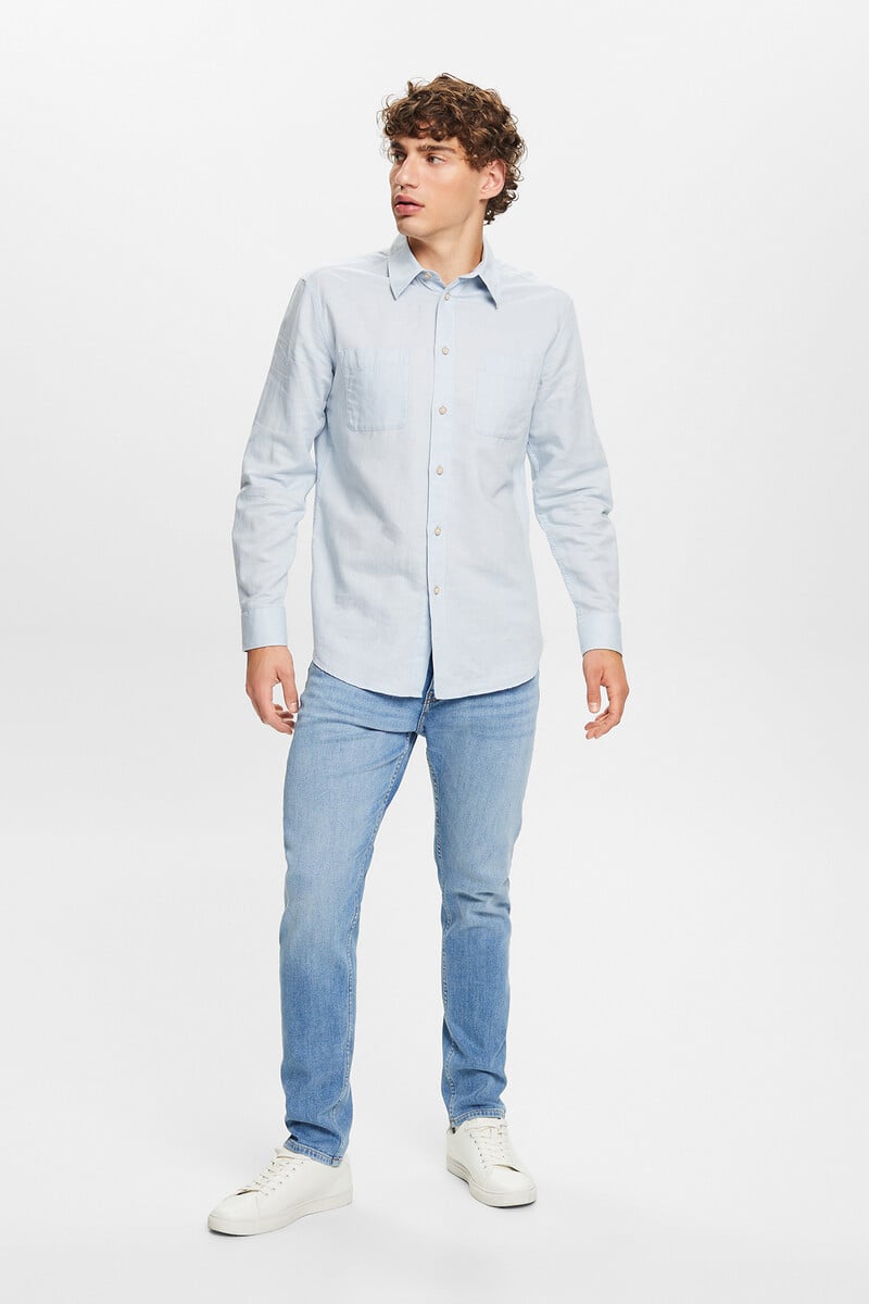Pedro Del Hierro Camisa Básica Regular Fit Con Lino