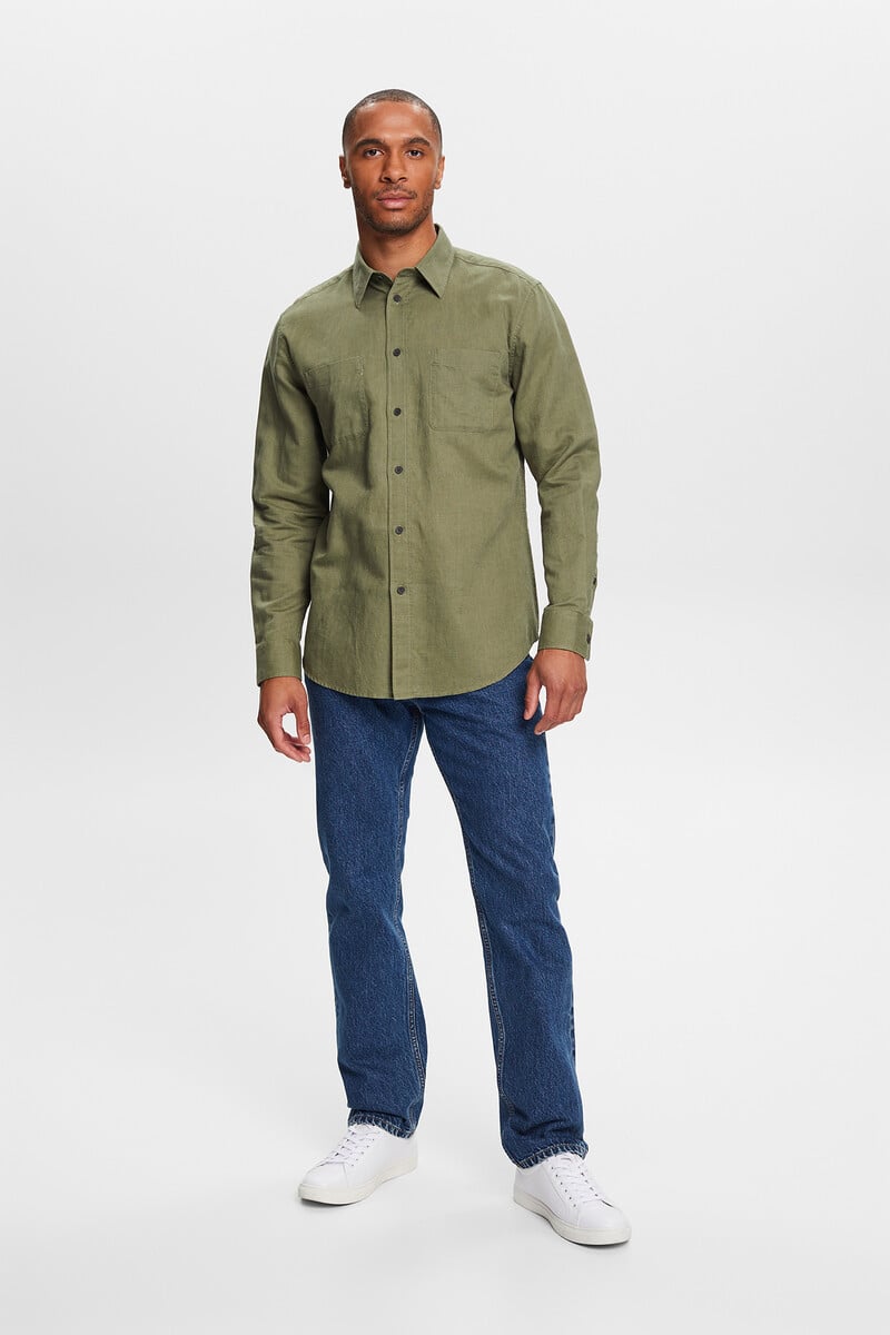 Pedro Del Hierro Camisa Básica Regular Fit Con Lino