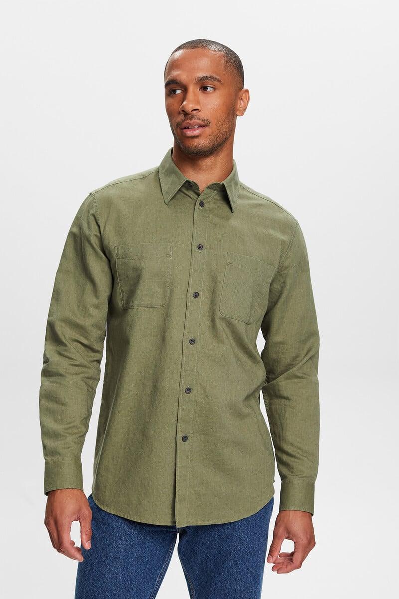 pedro del hierro Camisa básica regular fit con lino