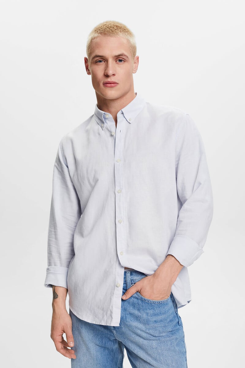 pedro del hierro Camisa básica regular fit con lino