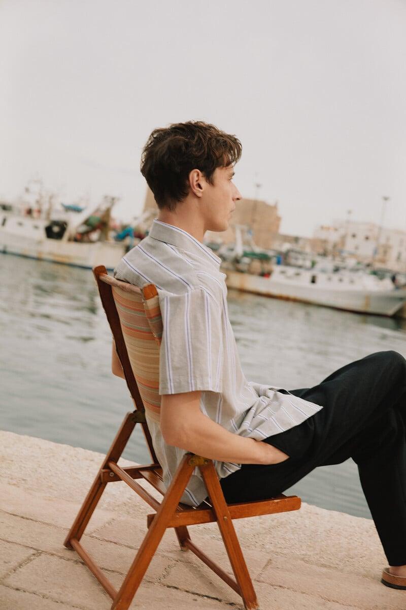 Pedro Del Hierro Camisa De Manga Corta Confeccionada Con Lino