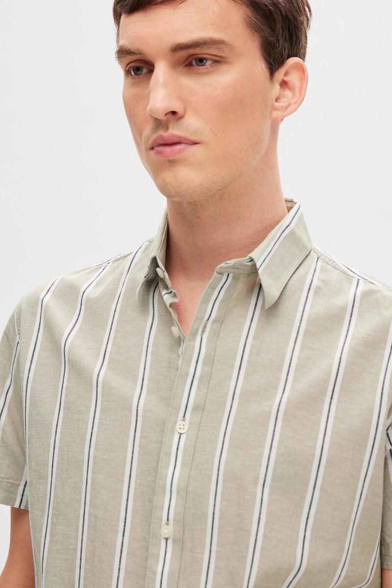 Pedro Del Hierro Camisa De Manga Corta Confeccionada Con Lino