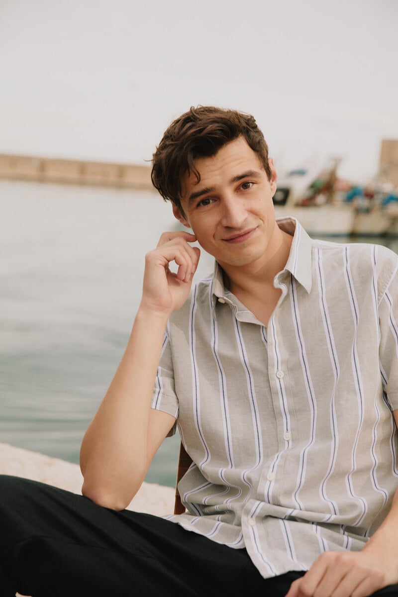 pedro del hierro Camisa de manga corta confeccionada con lino