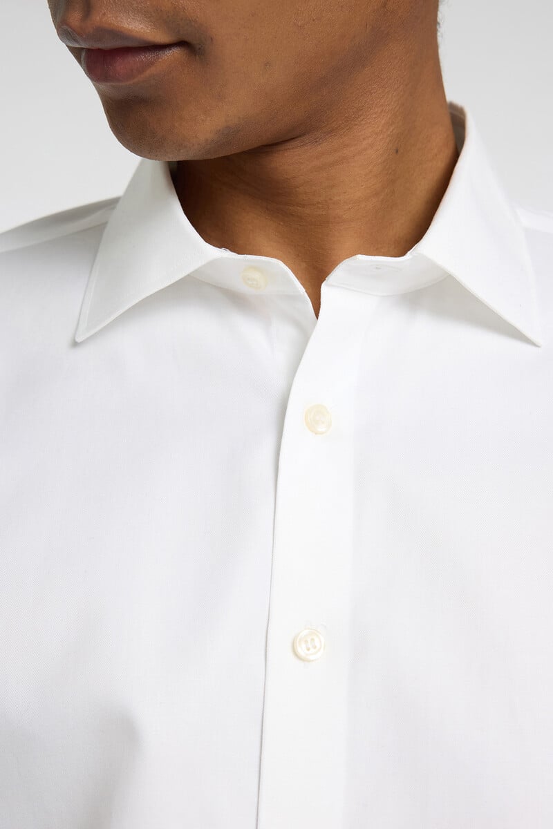 Pedro Del Hierro Camisa De Manga Larga De Vestir 100% Algodón