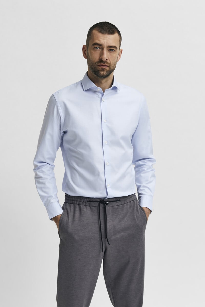 Pedro Del Hierro Camisa De Manga Larga De Vestir 100% Algodón