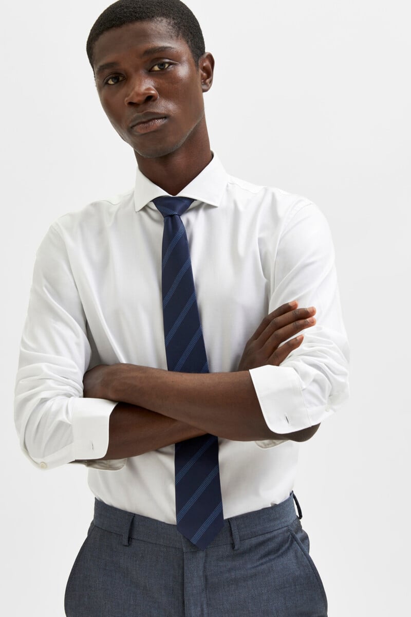 pedro del hierro Camisa de manga larga de vestir 100% algodón