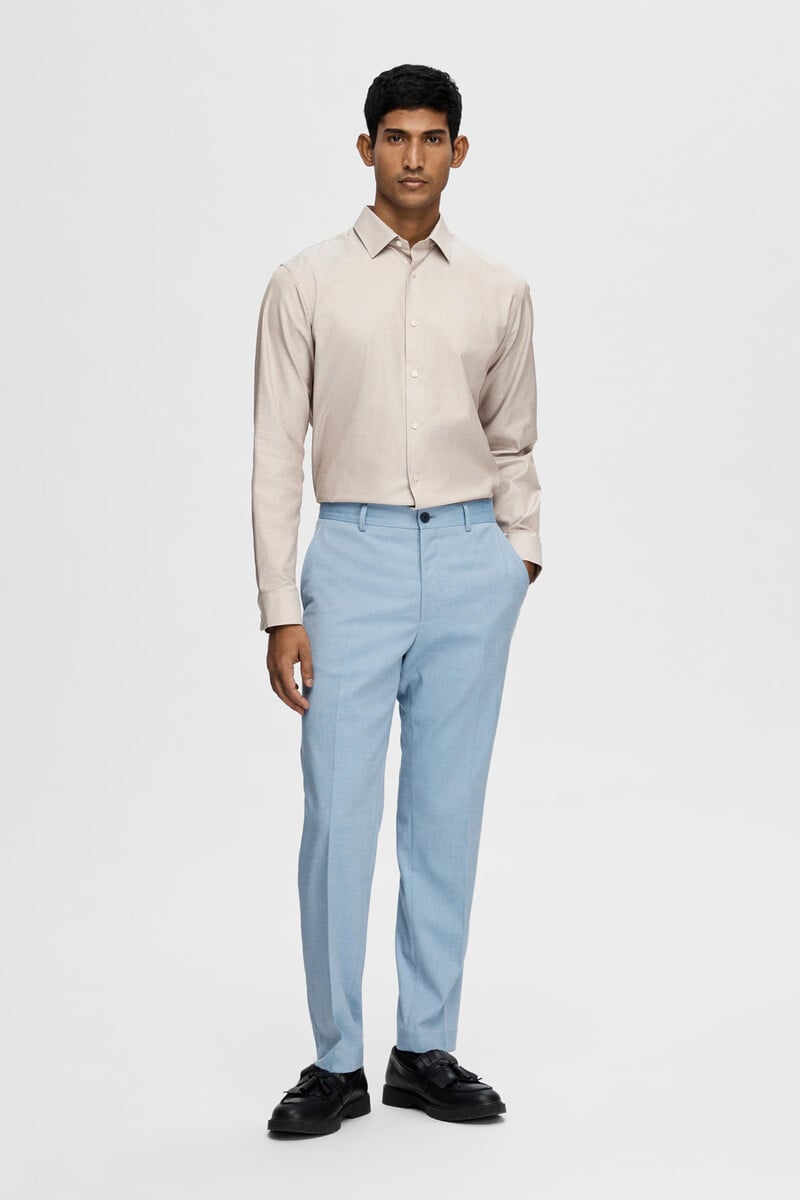 Pedro Del Hierro Camisa De Manga Larga De Vestir 100% Algodón