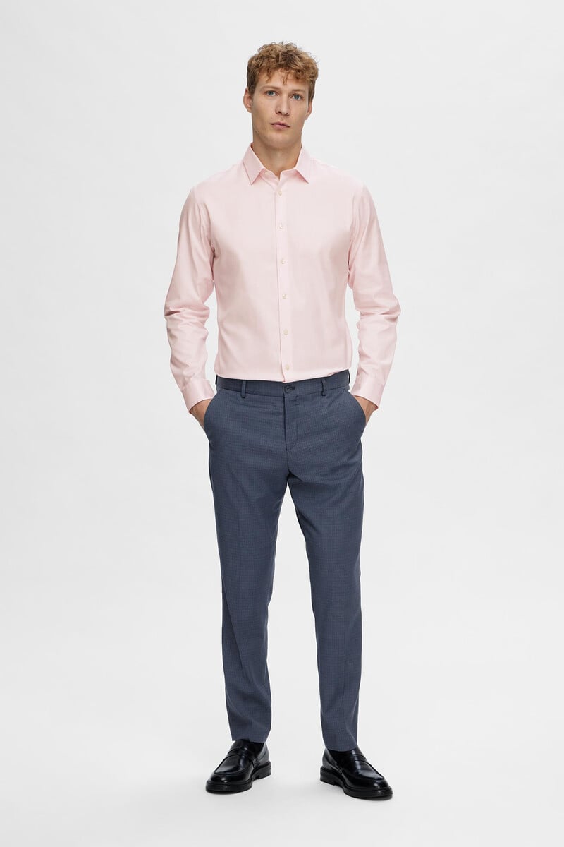 Pedro Del Hierro Camisa De Manga Larga De Vestir 100% Algodón