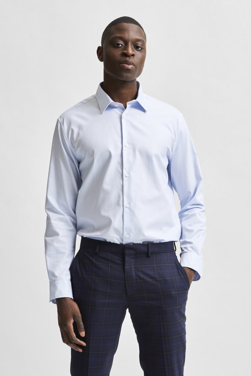 Pedro Del Hierro Camisa De Manga Larga De Vestir 100% Algodón Regular Fit