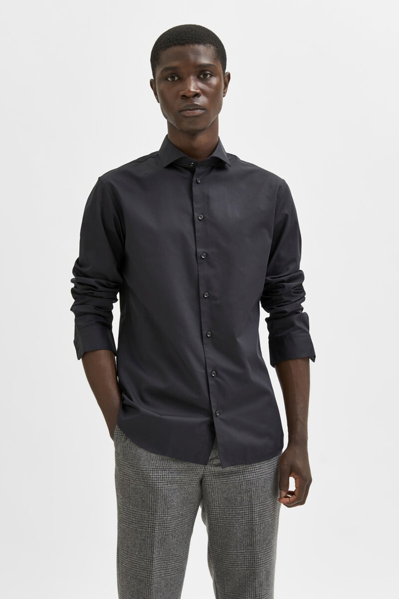 pedro del hierro Camisa de manga larga de vestir 100% algodón