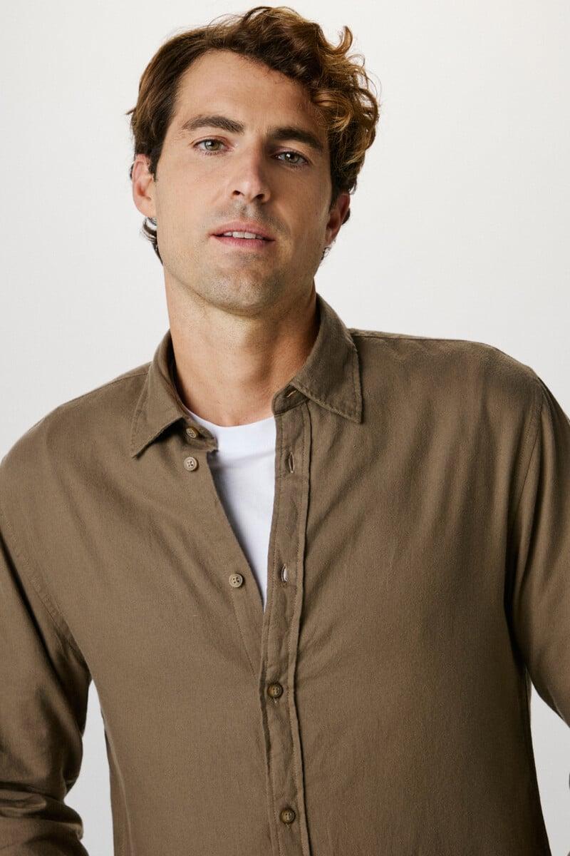 Pedro Del Hierro Camisa De Manga Larga Slim Fit Confeccionada Con Algodón Reciclado