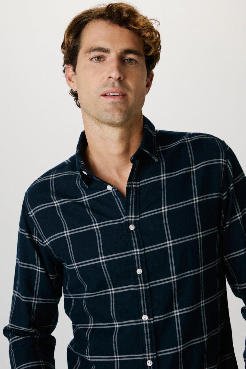 Pedro Del Hierro Camisa De Manga Larga Slim Fit Confeccionada Con Algodón Reciclado