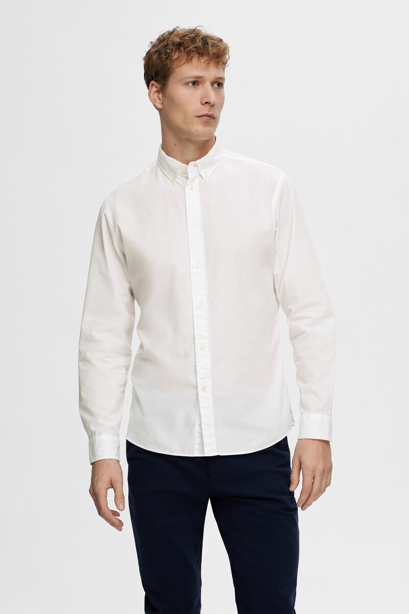 Pedro Del Hierro Camisa De Manga Larga Slim Fit Confeccionada Con Algodón Reciclado