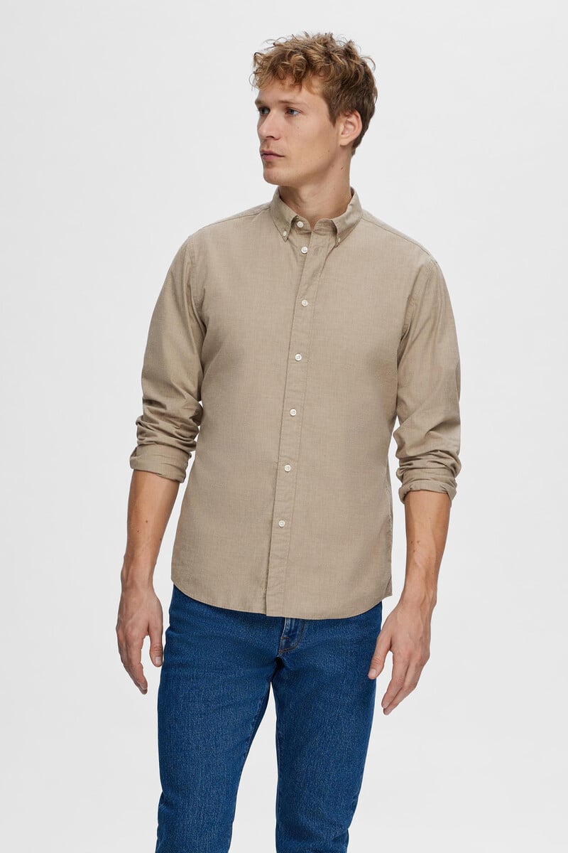 Pedro Del Hierro Camisa De Manga Larga Slim Fit Confeccionada Con Algodón Reciclado