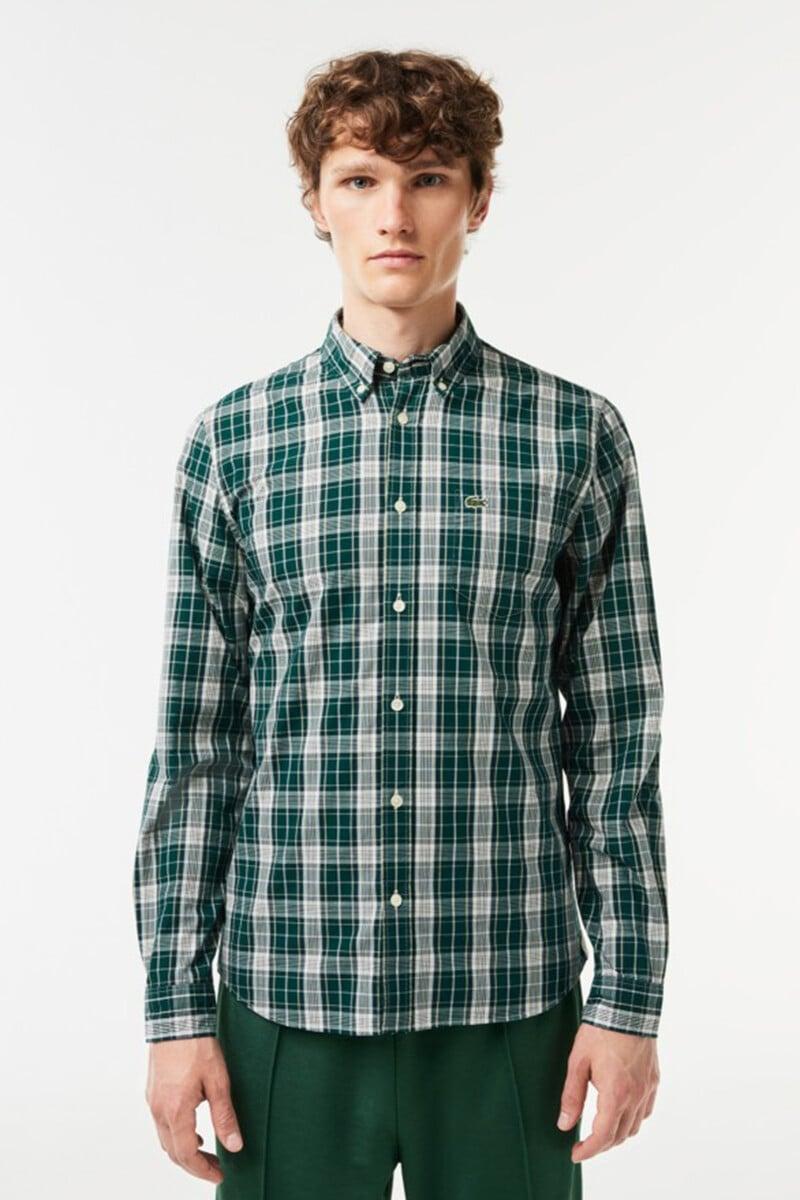 Pedro Del Hierro Camisa Elástica Con Estampado De Cuadros Para Hombre