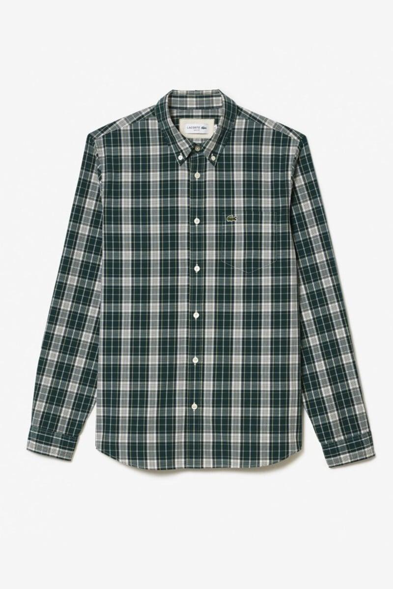 Pedro Del Hierro Camisa Elástica Con Estampado De Cuadros Para Hombre