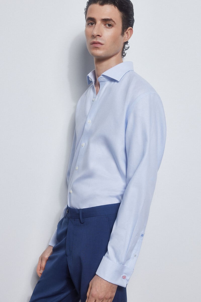 pedro del hierro Camisa gemelos lisa non iron + antimanchas