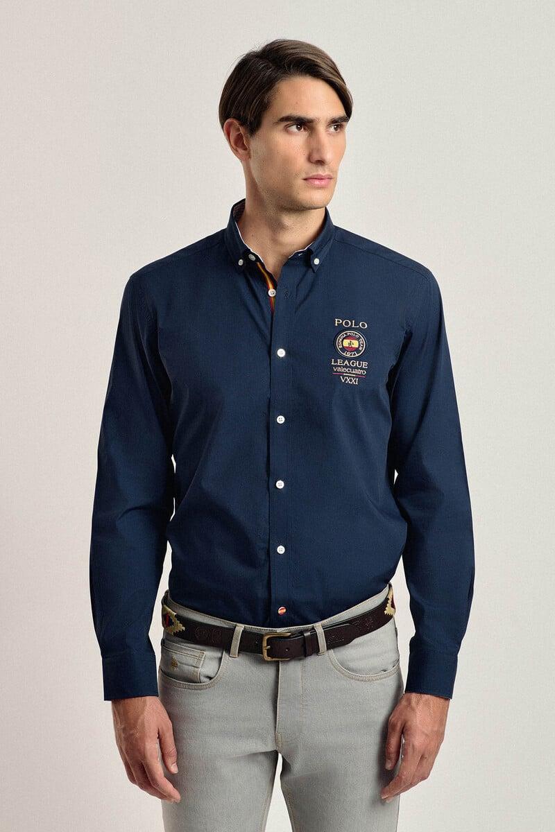 Pedro Del Hierro Camisa Hombre Valecuatro Azul Marino España