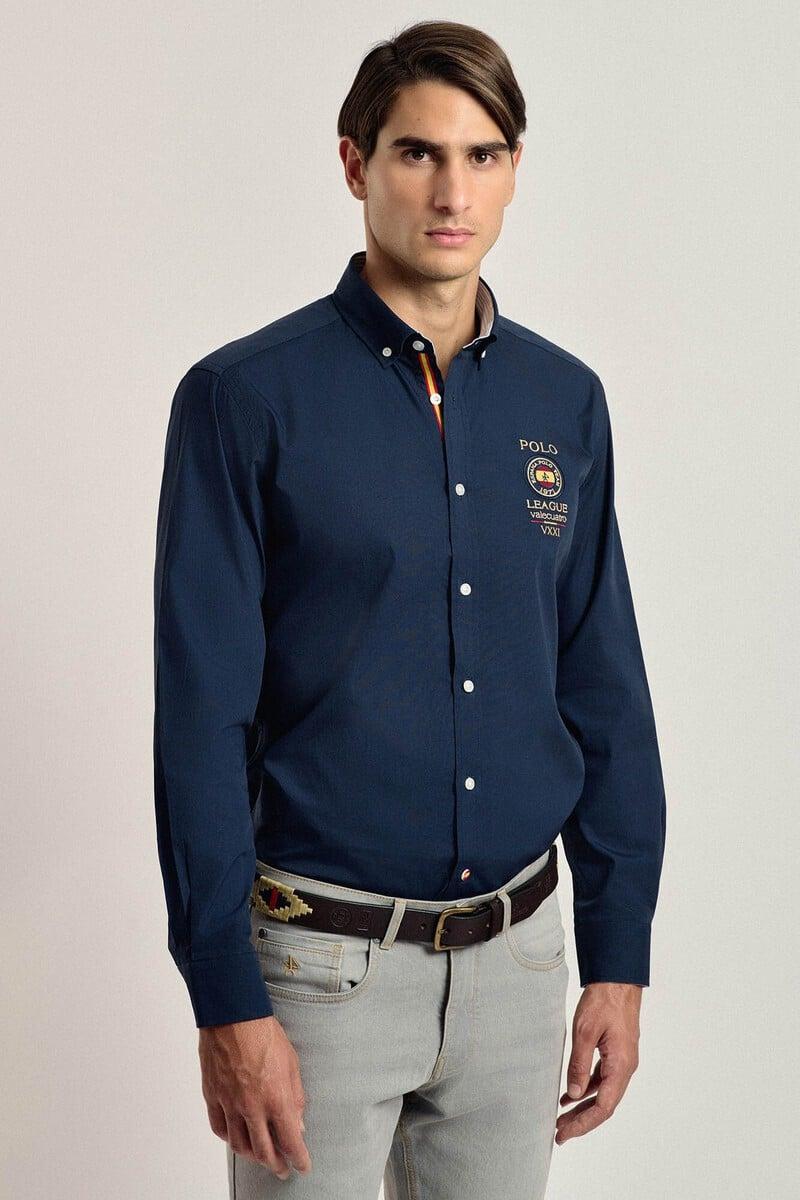 Pedro Del Hierro Camisa Hombre Valecuatro Azul Marino España