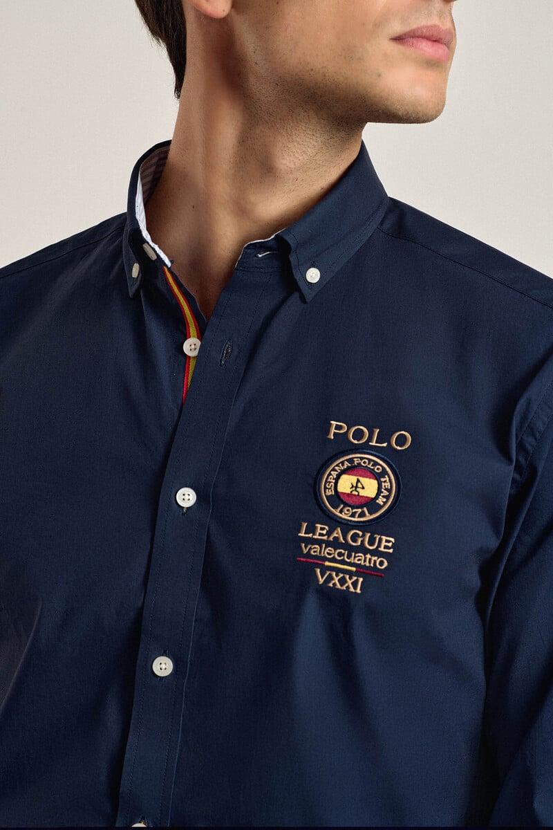 Pedro Del Hierro Camisa Hombre Valecuatro Azul Marino España