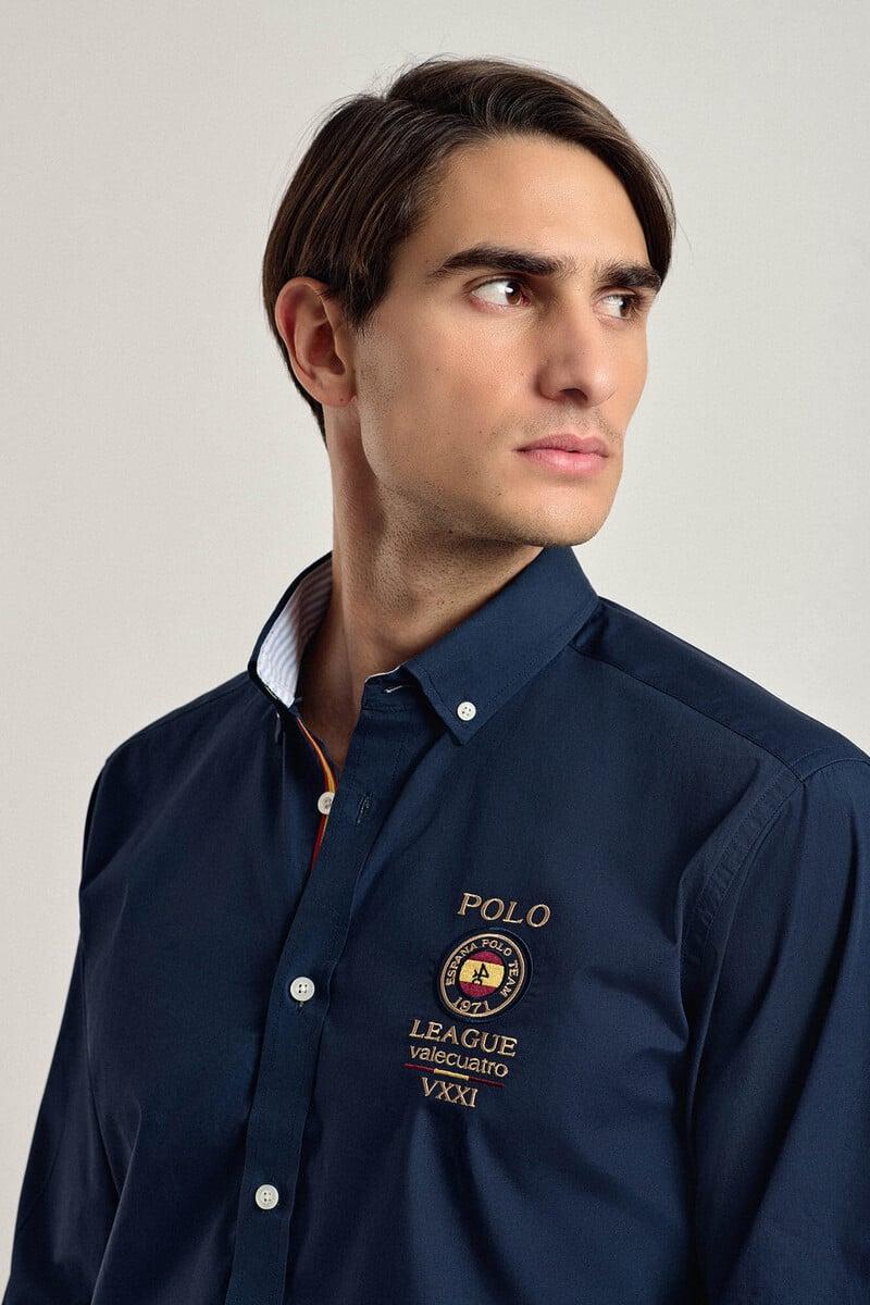 pedro del hierro Camisa hombre Valecuatro azul marino España