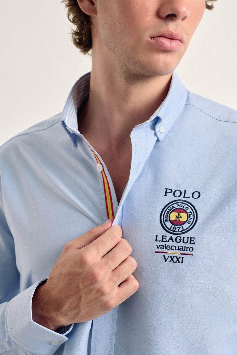 Pedro Del Hierro Camisa Hombre Valecuatro Celeste España